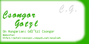 csongor gotzl business card